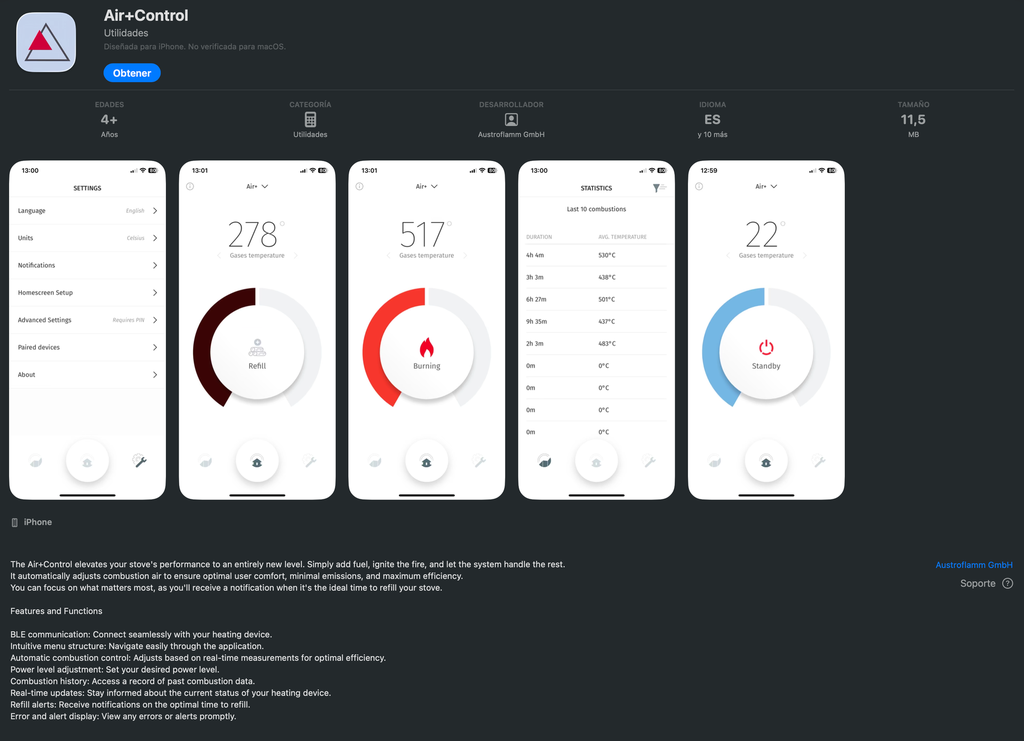App Air+ Control Austroflamm.webp