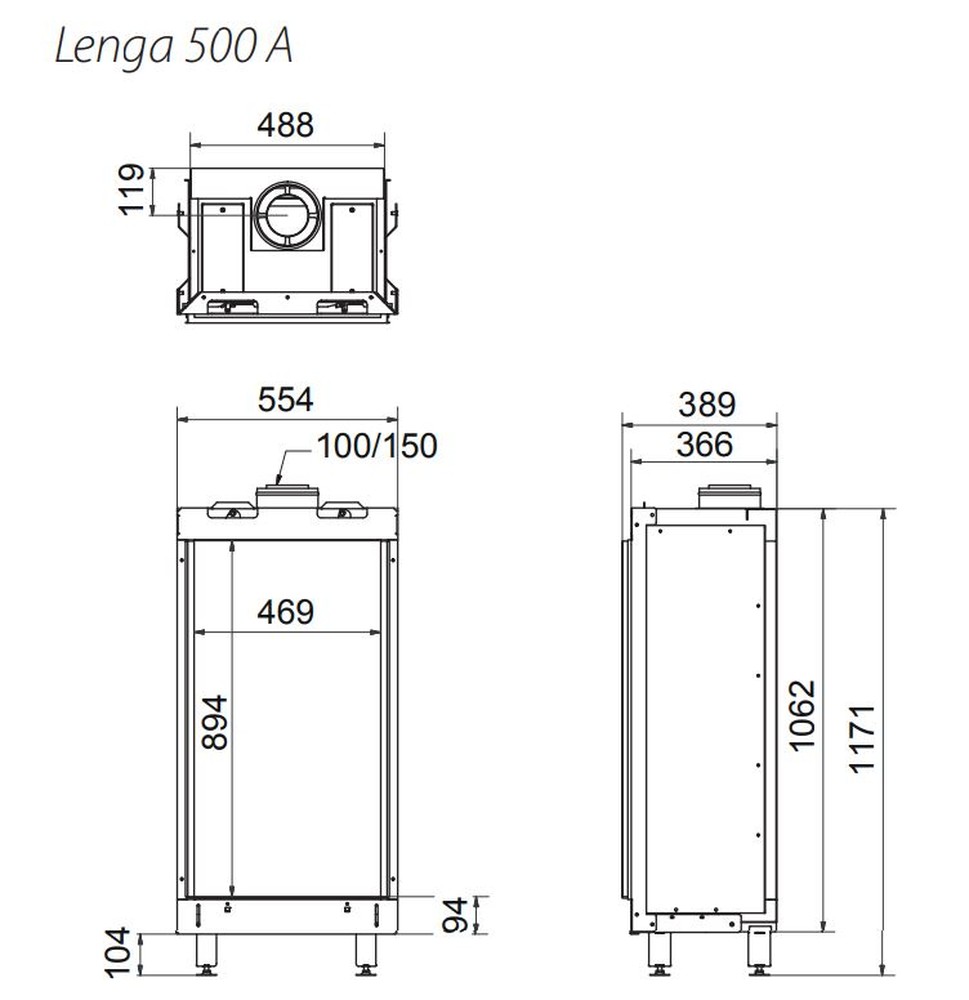 Lenga 500 frontal medidas