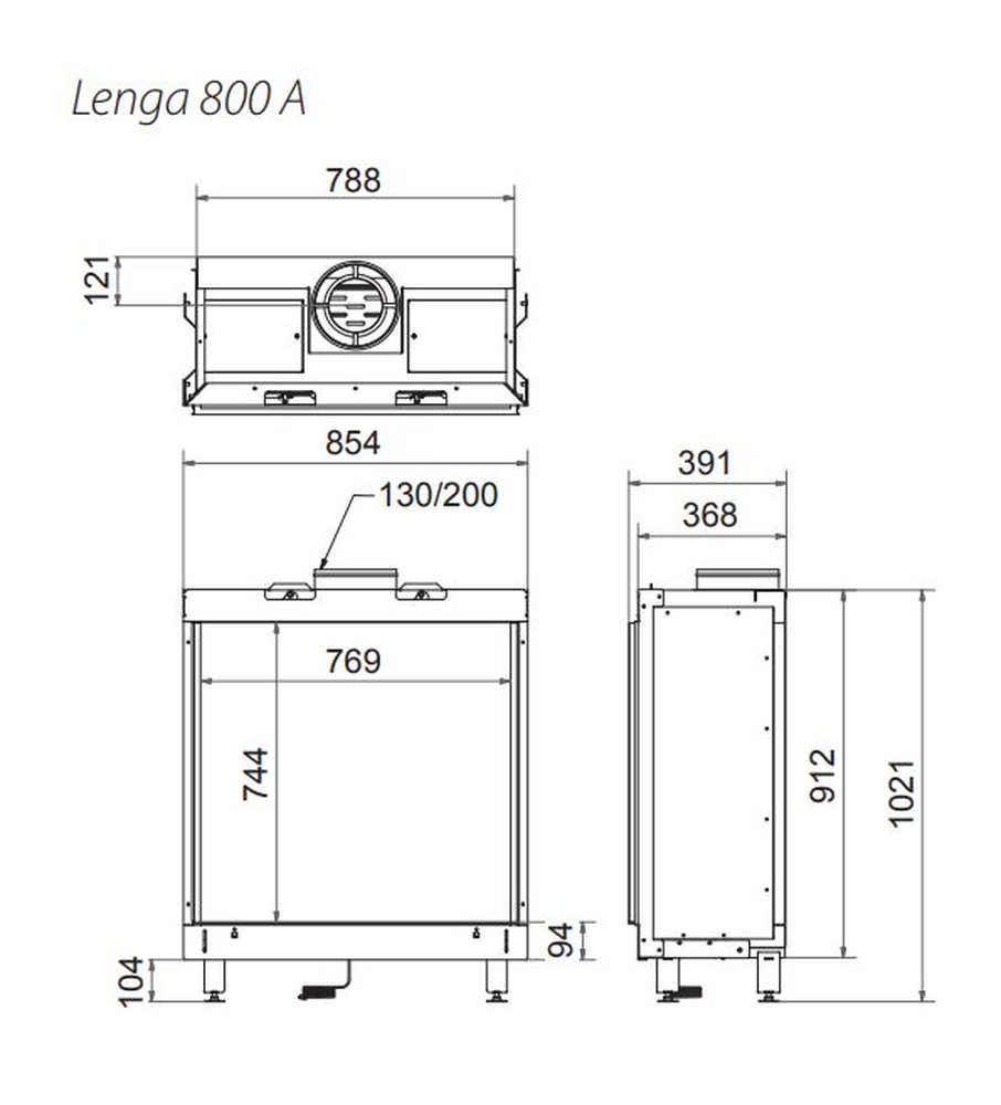 Lenga 800 frontal medidas