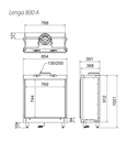 Lenga 800 frontal medidas