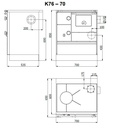 K76/70 medidas