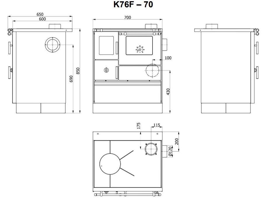 K76F/70 medidas