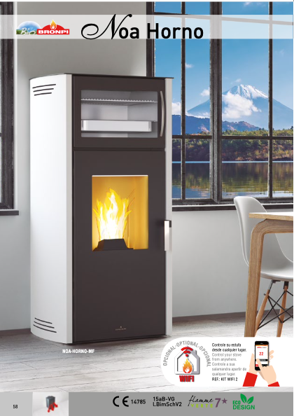 ESTUFA DE PELLET NOA HORNO 11,5 KW