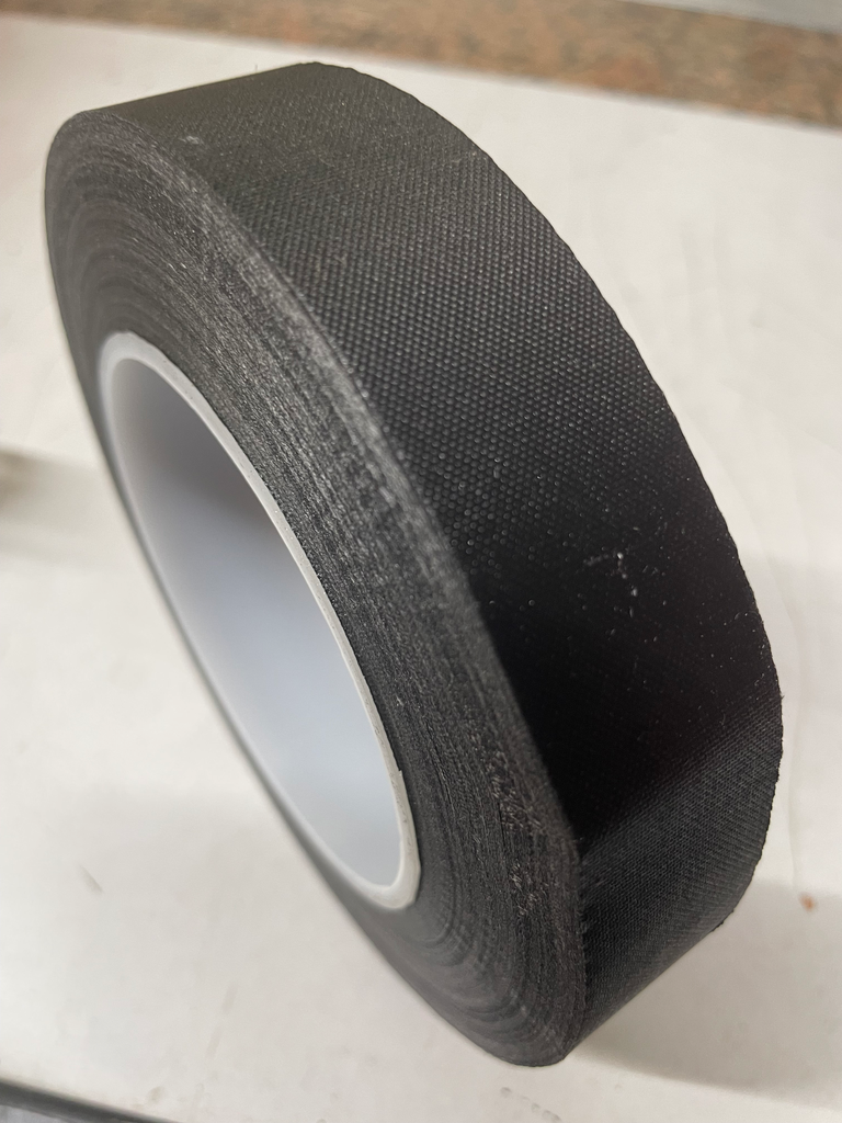ROLLO CINTA ADHESIVA NEGRA PARA TERMINALES 25 MM
