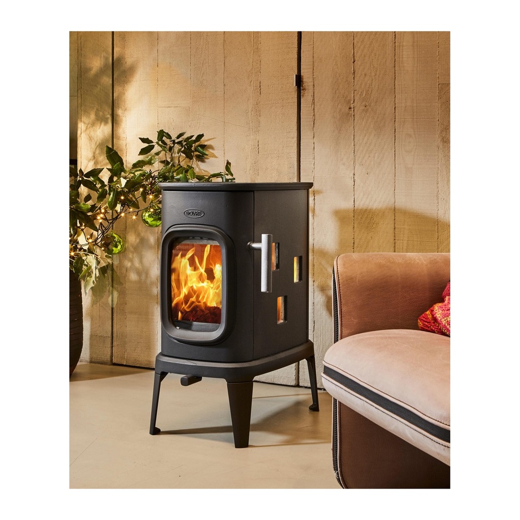 DOVRE SAGA 107 ESTUFA DE LEÑA FUNDICIÓN 7,5 KW Ø125 DIM AL730 AN415 PR580 MM