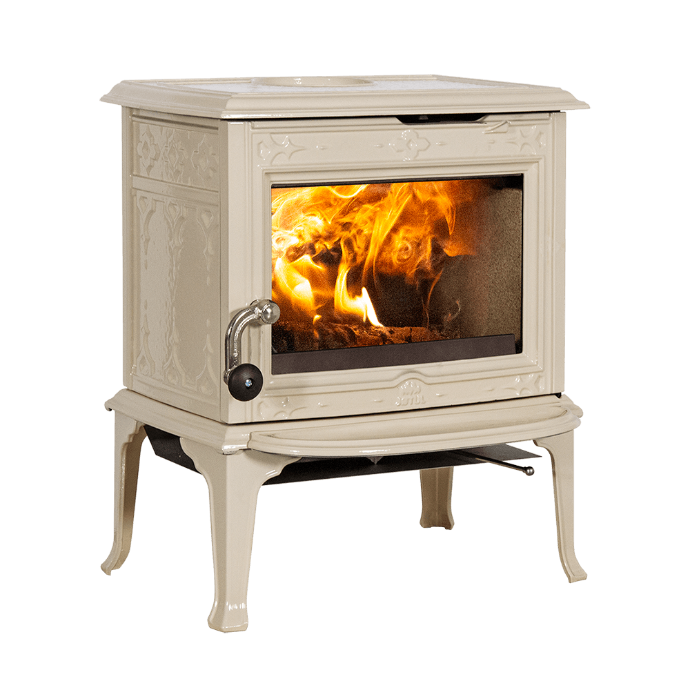 JØTUL F 100 ECO SE LL ESMALTE MARFIL, PUERTA SIN ARCOS