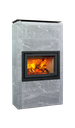 JOTUL ESTUFA-CHIMENEA FS 173 PIEDRA ESTEATITA CON HOGAR JOTUL I 520 3 CRISTALES