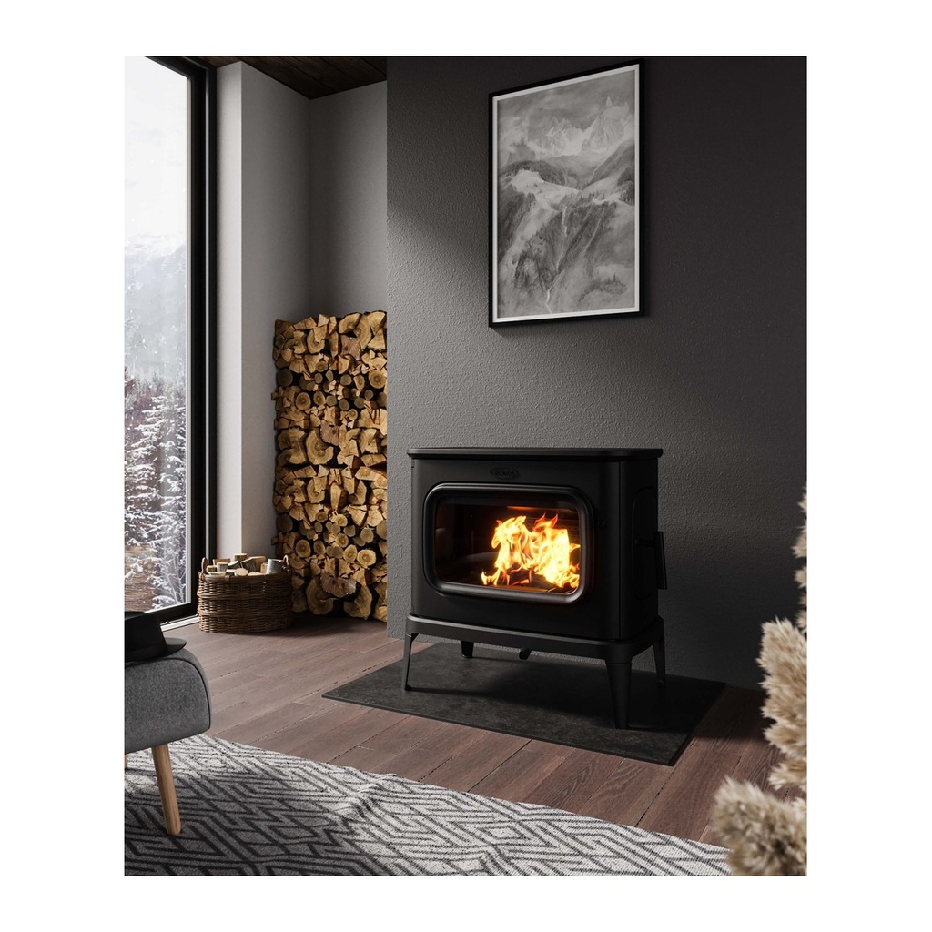DOVRE SAGA 301 ESTUFA DE LEÑA FUNDICIÓN 10,5 KW Ø150 DIM AL740 AN720 PR535 MM