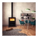 DOVRE BOW WB ESTUFA DE LEÑA FUNDICIÓN CON LEÑERO 9 KW Ø150 DIM AL865 AN700 PR460 MM