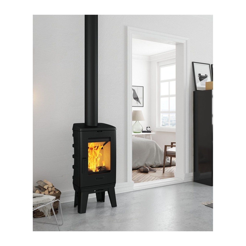 DOVRE BRUT ESTUFA DE LEÑA FUNDICIÓN 7 KW Ø150 DIM AL980 AN460 PR395 MM