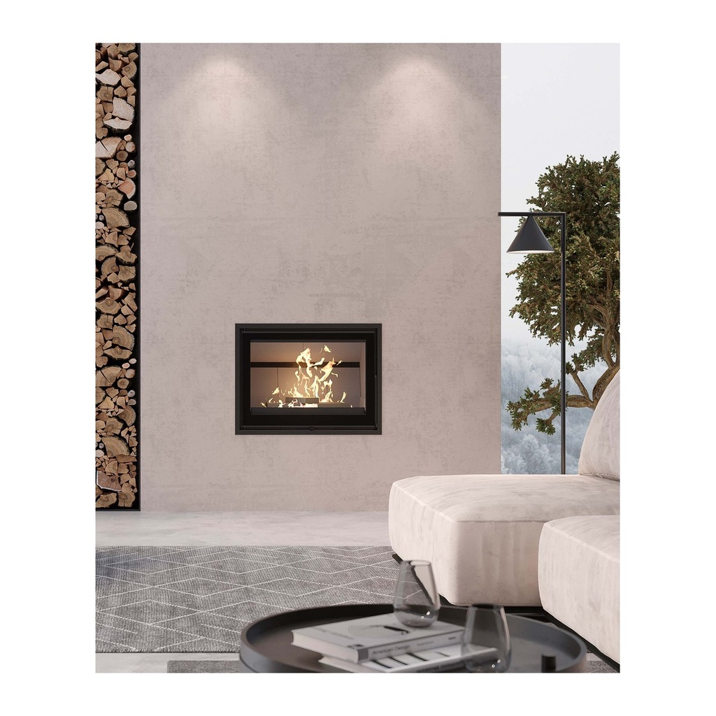 DOVRE VISTA 801I INSERTABLE DE LEÑA FUNDICIÓN INTERIOR FUNDICIÓN 11 KW Ø180 DIM AL590 AN790 PR440 MM