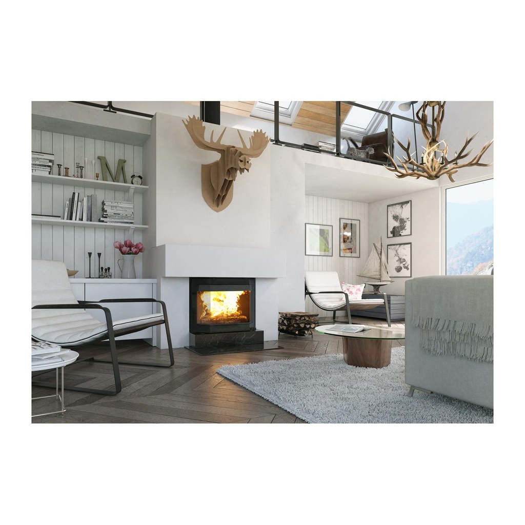 DOVRE PHOENIX II INSERTABLE DE LEÑA FUNDICIÓN 7,5 KW Ø150 DIM AL580 AN725 PR423 MM