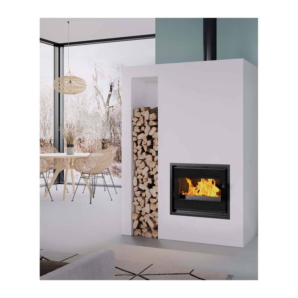 DOVRE 2120I INSERTABLE DE LEÑA FUNDICIÓN 8 KW Ø150 DIM AL490 AN595 PR455 MM