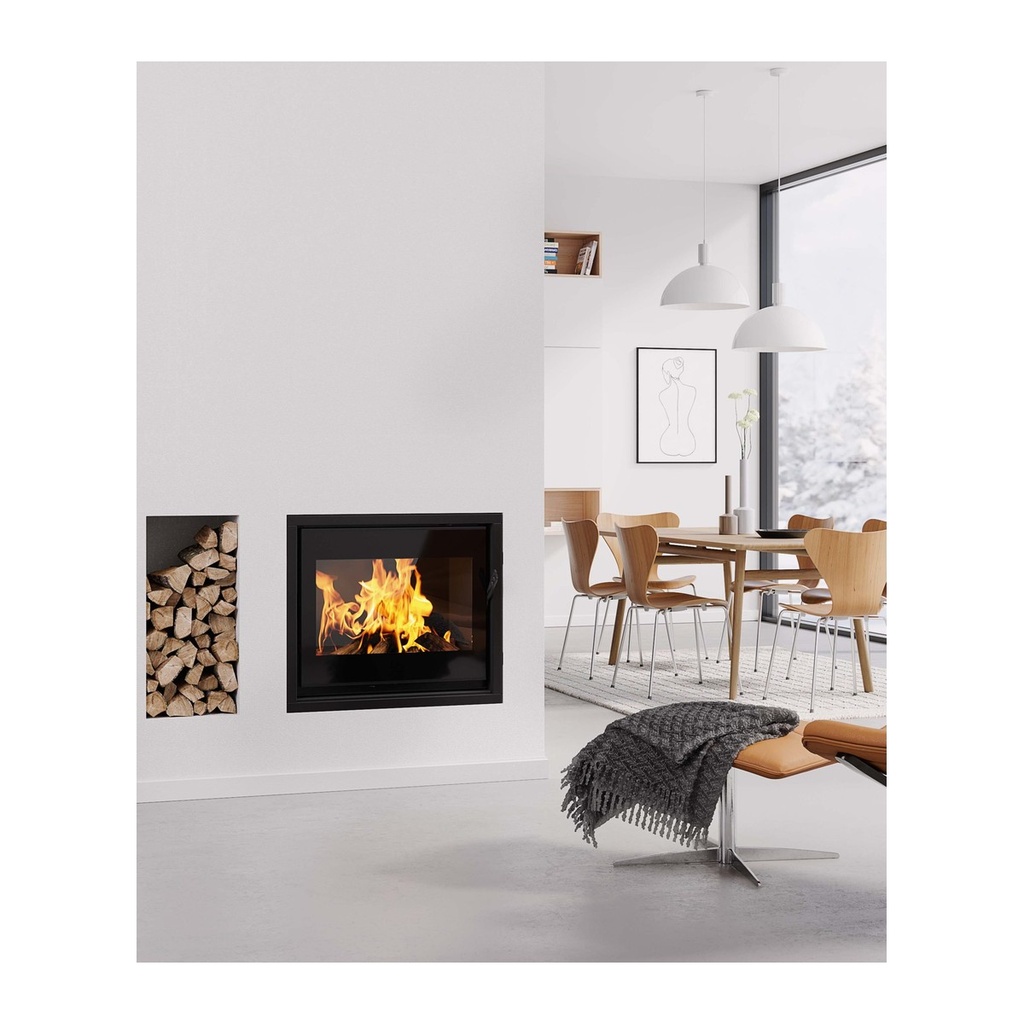 DOVRE 2620I INSERTABLE DE LEÑA FUNDICIÓN 10 KW Ø150 DIM AL595 AN695 PR455 MM