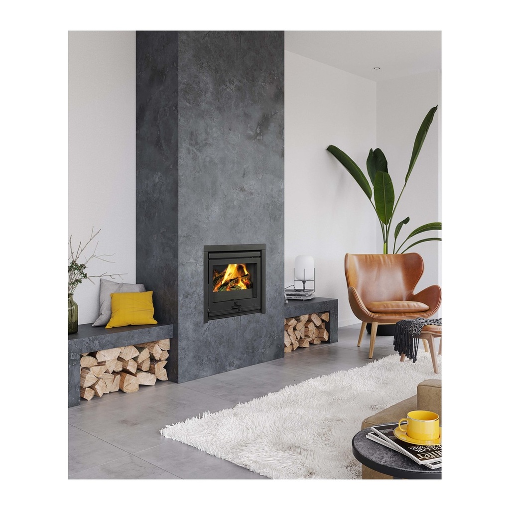 DOVRE 2220I INSERTABLE DE LEÑA FUNDICIÓN 9,5 KW Ø150 DIM AL535 AN695 PR435 MM