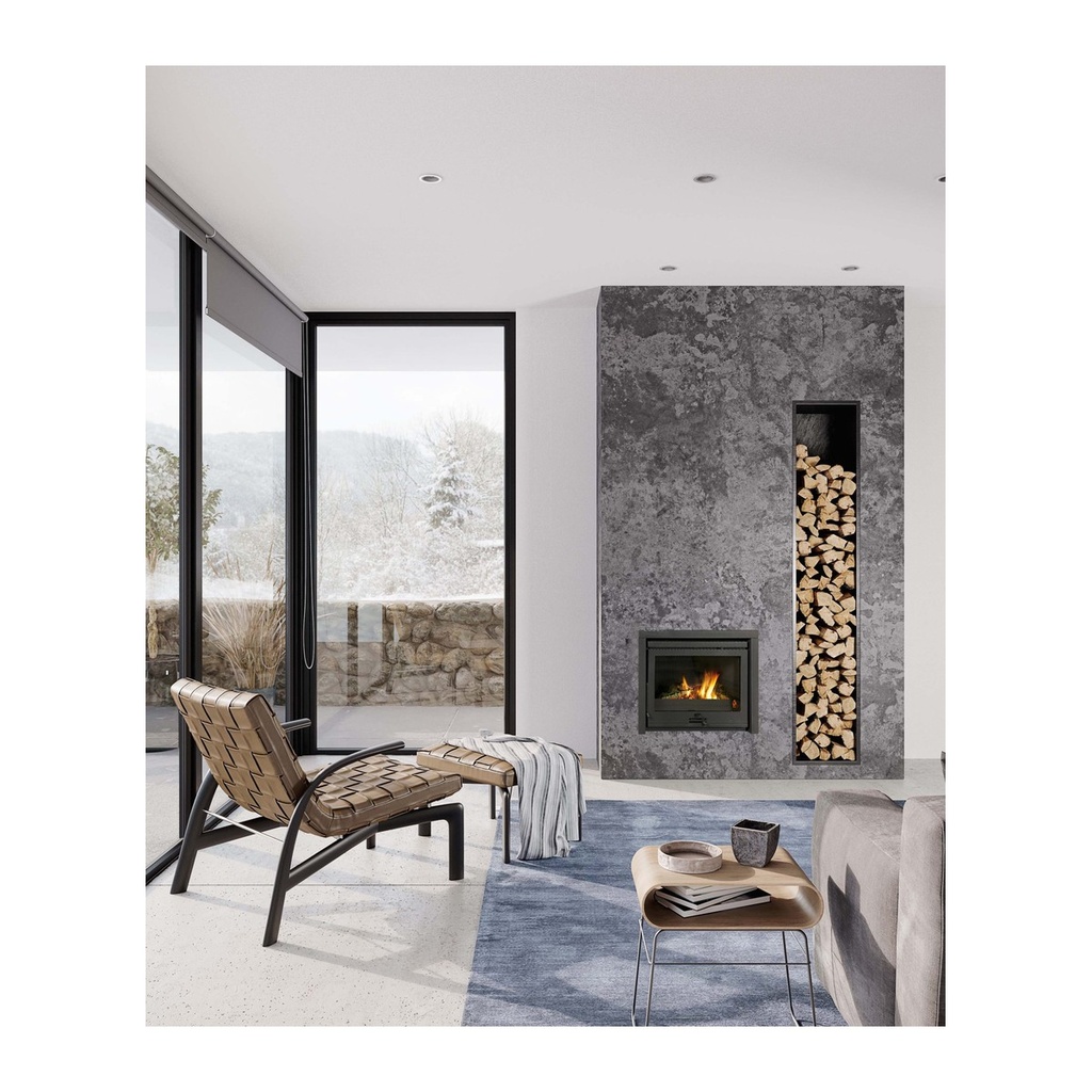 DOVRE 2520I INSERTABLE DE LEÑA FUNDICIÓN 10 KW Ø150 DIM AL595 AN695 PR435 MM