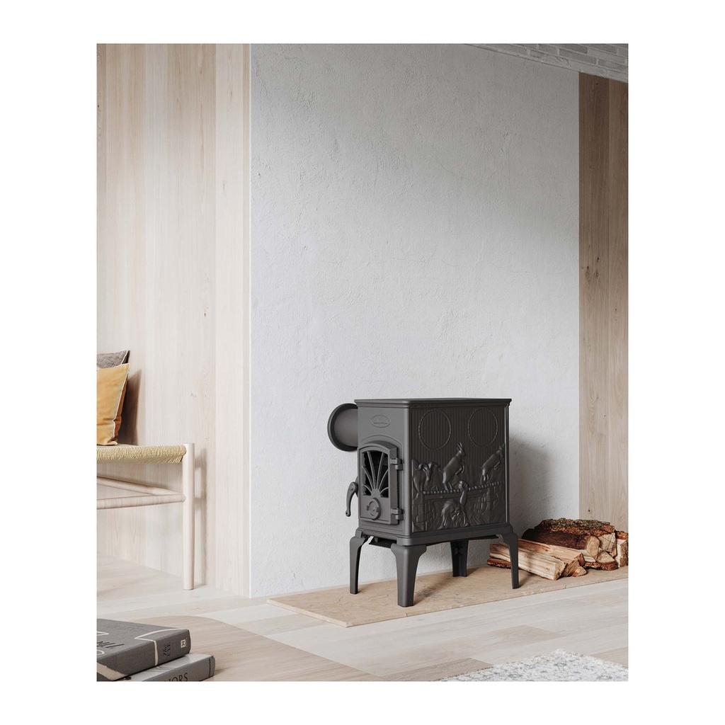 DOVRE 40 CBS ESTUFA DE LEÑA FUNDICIÓN 6 KW Ø125 DIM AL715 AN600 PR350 MM