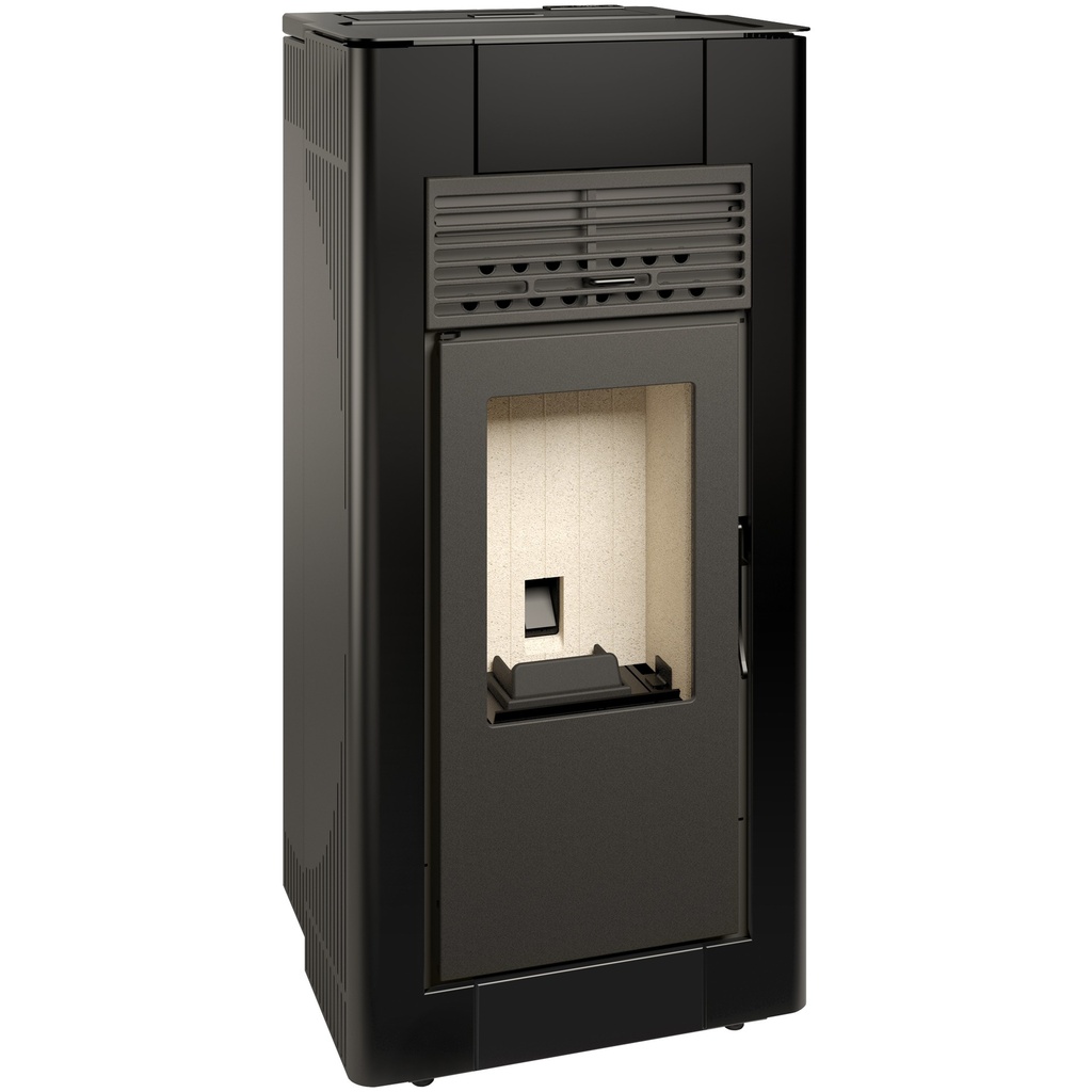 FERLUX ESTUFA PELLETS CANALIZABLE "LYRA 12" 2 CANALIZACIONES 4,6-12,5KW R92-87% 29KG DEP. @80 DIM AL1190 AN561 PR542 MM (NEGRO)