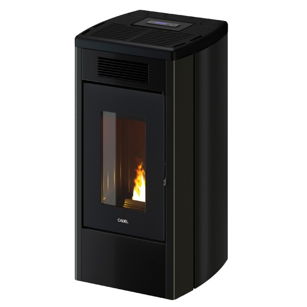 CADEL ESTUFA PELLET CANALIZABLE "ATENA PLUS 14" 12-14KW METÁLICO ANTRACITA 160KG DIM AL1140 AN580 PR580 MM