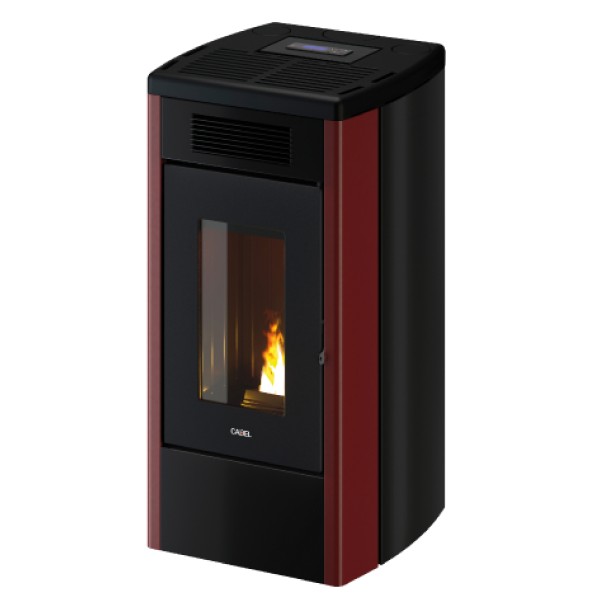 CADEL ESTUFA PELLET CANALIZABLE "ATENA PLUS 14" 12-14KW METÁLICO ANTRACITA 160KG DIM AL1140 AN580 PR580 MM