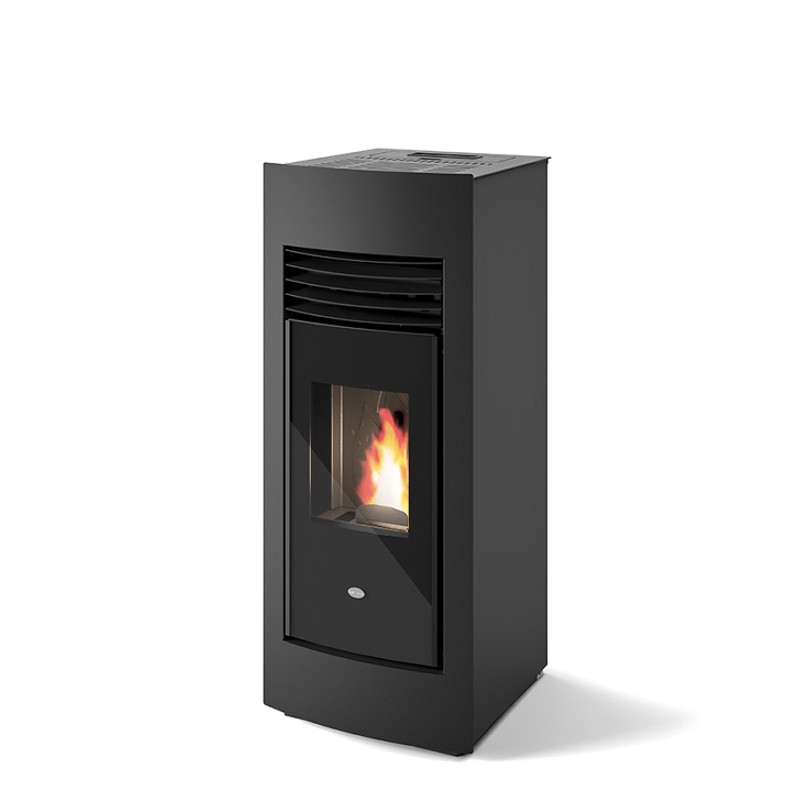 [9016013400] EVA CALOR ESTUFA PELLETS CANALIZABLE "LETIZIA" 15,4KW R88,4-95% CON DOBLE CANALIZACIÓN INDEPENDIENTE @80 DIM AL1148 AN480 PR545 MM (NEGRO)
