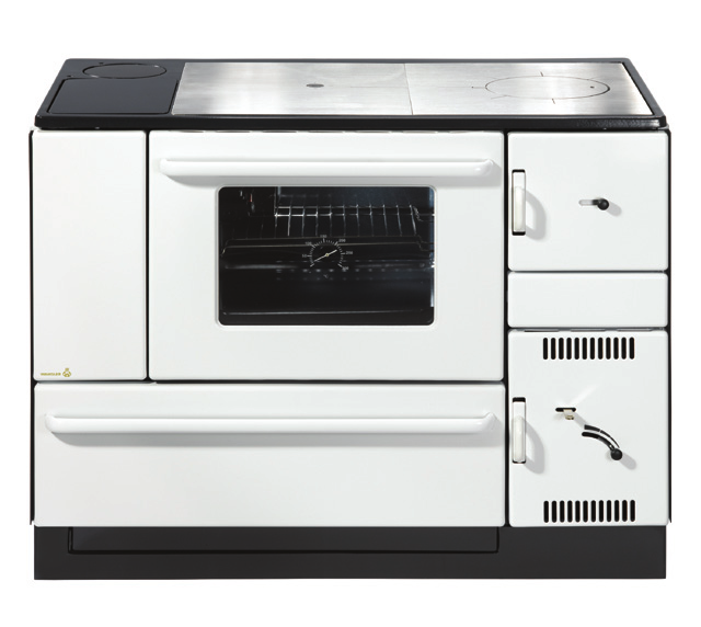 [W2000170600525] WAMSLER K170 K COCINA DE LEÑA CON HORNO 10 KW Ø150 DIM AL850 AN1110 PR600 MM (DERECHA, BLANCO)