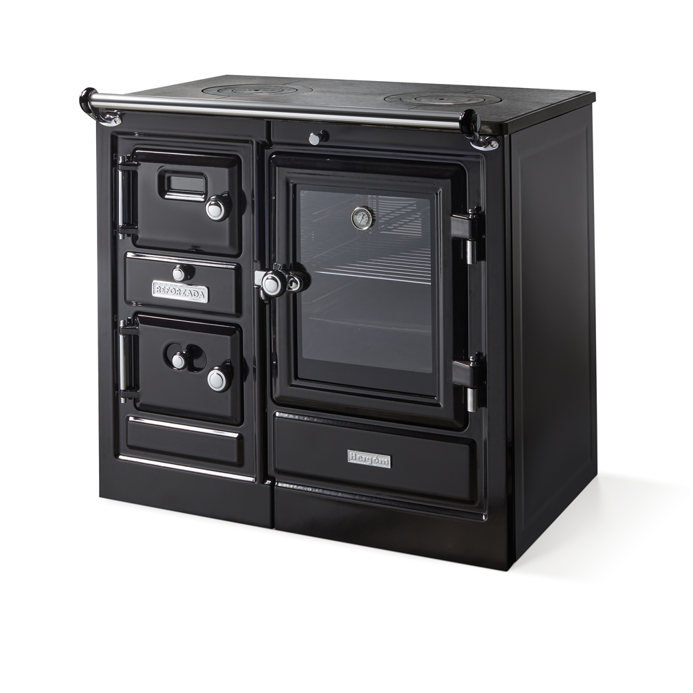 [917502] HERGOM SAJA 7/90 COCINA DE LEÑA CON HORNO 8 KW Ø150 DIM AL850 AN920 PR604 MM (FUNDICIÓN PULIDA)