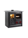 LA NORDICA ROSA L 5.0 STEEL COCINA DE LEÑA CON HORNO 9,5 KW Ø150 DIM AL861 AN975 PR670 MM