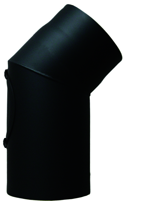 [270076-29] BM CODO 45° CON REGISTRO (LARGO) Ø130 ACERO 2 MM