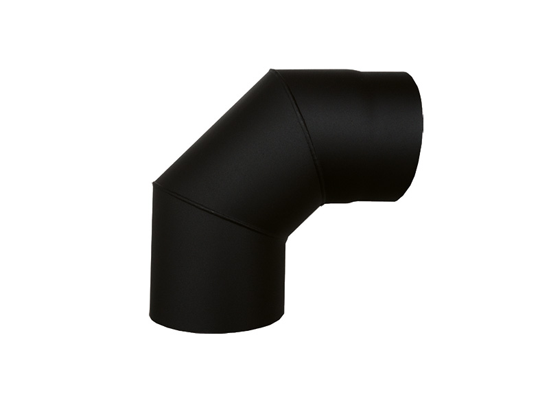 [279015] BM CODO 90° SIN REGISTRO Ø150 ACERO 2 MM (NEGRO)