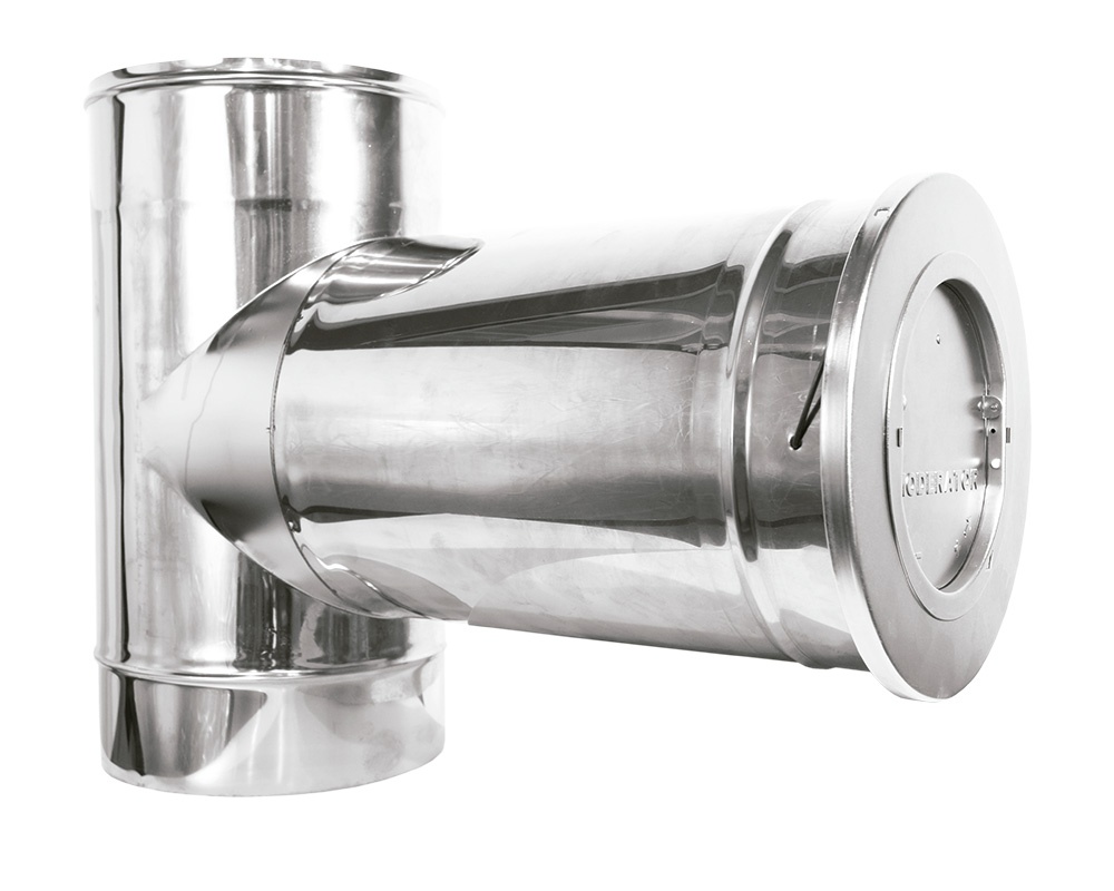 [MDT/150] BM MODERADOR DE TIRO INOX AISI 304 CON T Y TAPA (150 MM)