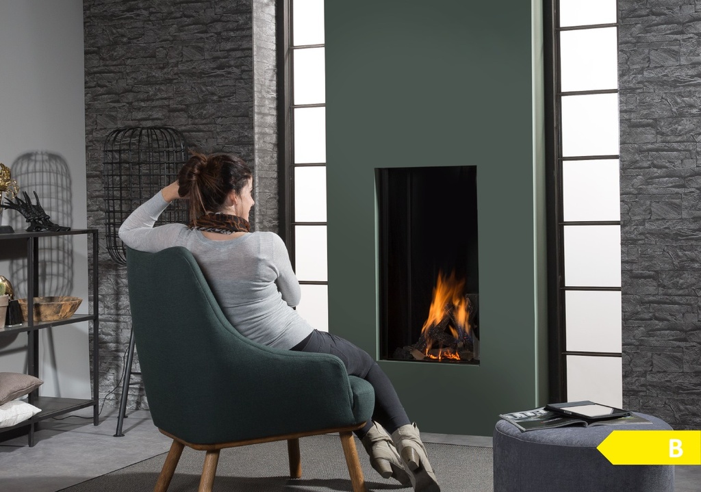 [LENGA500A] WANDERS INSERTABLE GAS "LENGA 500" 9,30KW ESTANCO C/MANDO @100/150 DIM AL1171 AN554 PR389 MM (1 CARA FRONTAL)