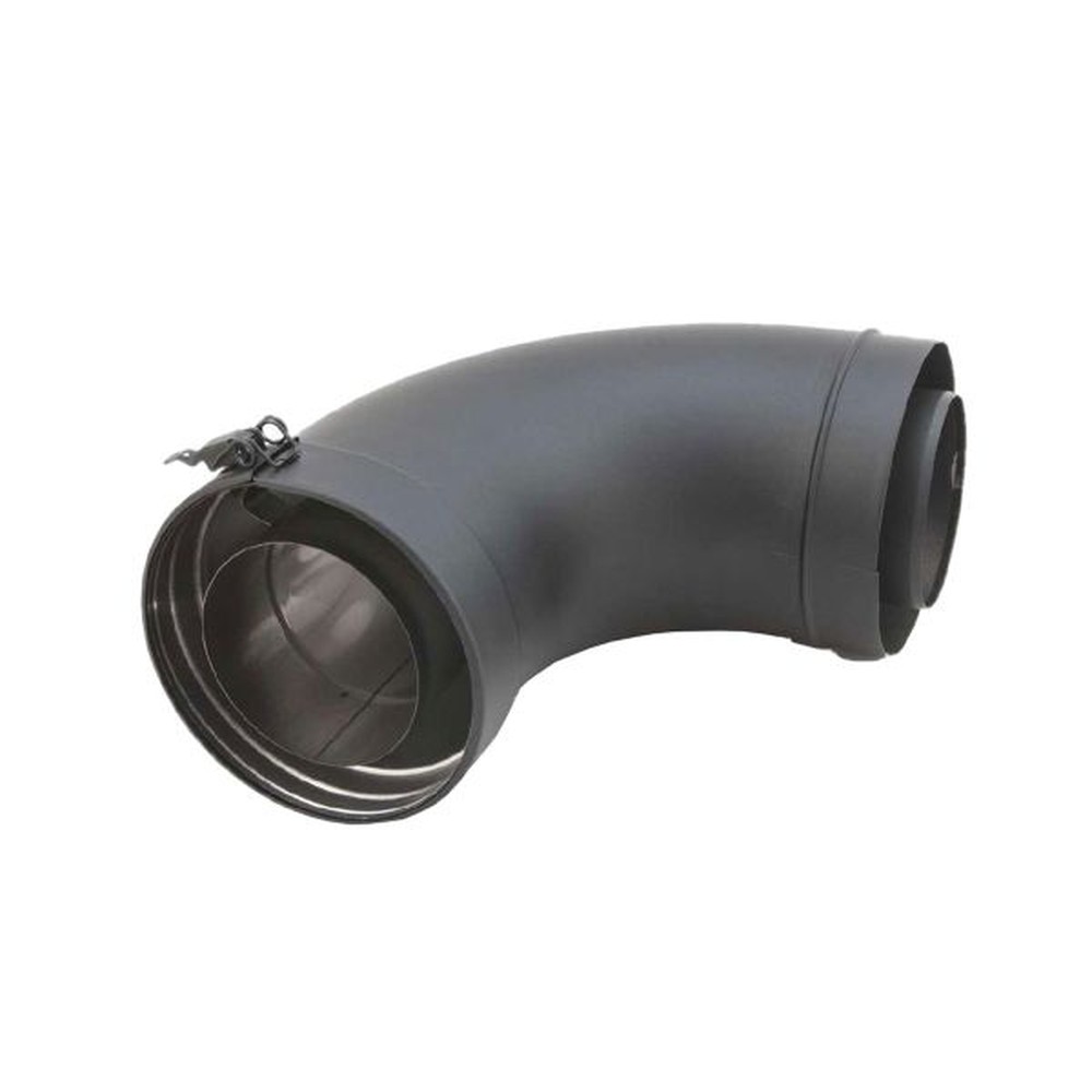[57A9253052] FABER CODO 90º PINTADO NEGRO @150/100 CONCÉNTRICO GAS