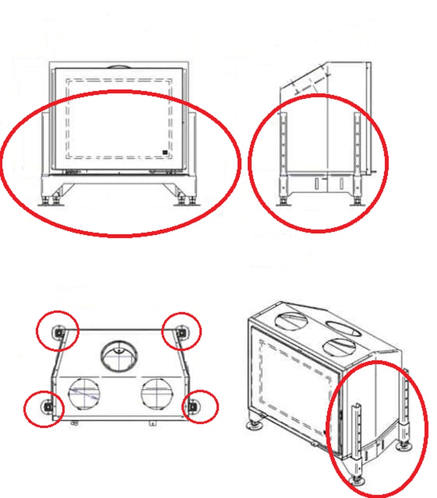 [56PIE74] M-DESIGN PIE DE APOYO PARA INSERTABLE INTERRA 74