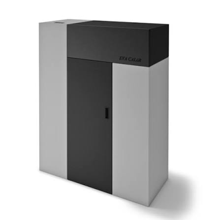 [9016016300] EVA CALOR GENERADOR AIRE CALIENTE PELLET CANALIZABLE "FUTURA 18,5" 16,5KW R89,9-96% ESTANCA CON 4 CANALIZACIONES INDEPENDIENTES @80 DIM AL1343 AN1039 PR451 MM