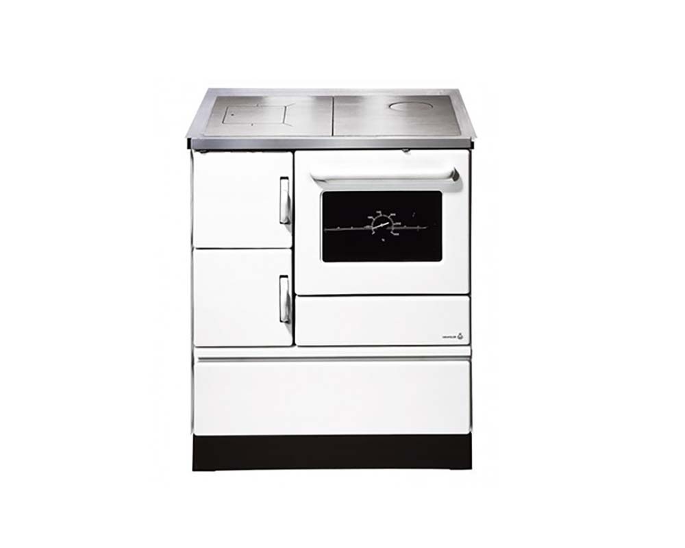 WAMSLER K128 COCINA DE LEÑA CON HORNO 7 KW Ø120 DIM AL850 AN715 PR600 MM