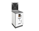 WAMSLER K158F COCINA DE LEÑA CALEFACTORA CON HORNO Y PUERTA DE CRISTAL 22 KW (14 KW AGUA) Ø150 DIM AL850 AN500 PR600 MM