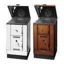 WAMSLER K158 COCINA DE LEÑA CALEFACTORA CON HORNO 22 KW (14 KW AGUA) Ø150 DIM AL850 AN500 PR600 MM