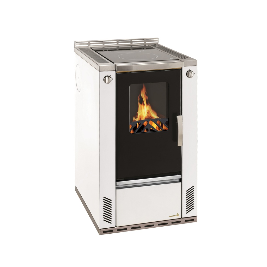 WAMSLER W3-50 COCINA DE LEÑA SIN HORNO CON SEPARADORES ISO-PLUS 6 KW Ø120 DIM AL850 AN503 PR600 MM