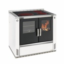 WAMSLER W3-90 COCINA DE LEÑA CON HORNO Y SEPARADORES ISO-PLUS 8 KW Ø120 DIM AL850 AN908 PR600 MM