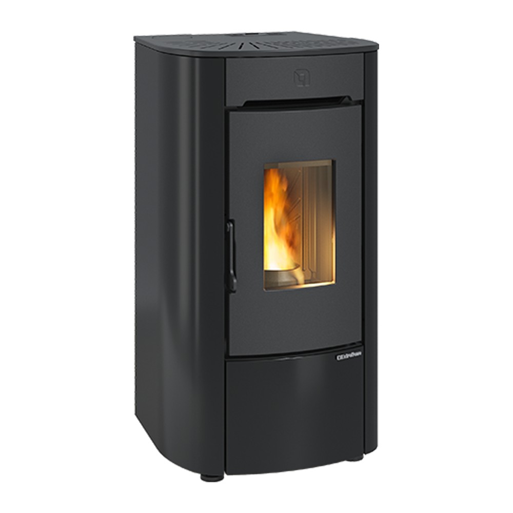 EXTRAFLAME ANGELICA JUNIOR ESTUFA PELLET ESTANCA 7 KW Ø80 DIM AL926 AN495 PR555 MM