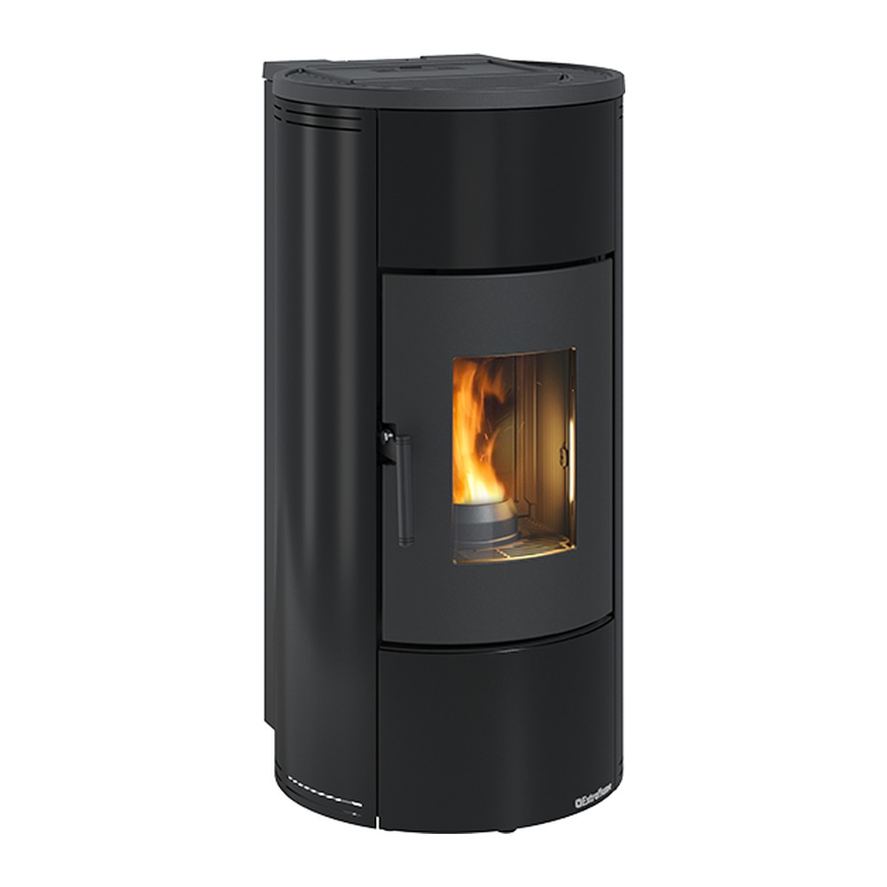 EXTRAFLAME DANIELA PLUS ESTUFA PELLET ESTANCA CANALIZABLE 8 KW Ø80 DIM AL1006 AN500 PR586 MM