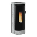 EXTRAFLAME DEBBY PETRA EVO ESTUFA PELLET ESTANCA 9 KW Ø80 DIM AL1199 AN550 PR573 MM