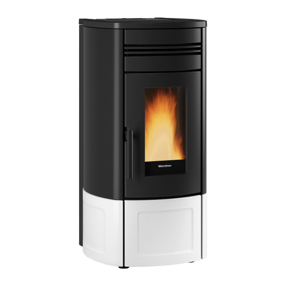 EXTRAFLAME NORIS PLUS LUX ESTUFA PELLET CANALIZABLE 12 KW Ø80 DIM AL1174 AN576 PR642 MM