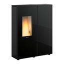 EXTRAFLAME SHARON PLUS CRYSTAL ESTUFA PELLET CANALIZABLE 10 KW Ø80 DIM AL1150 AN900 PR290 MM