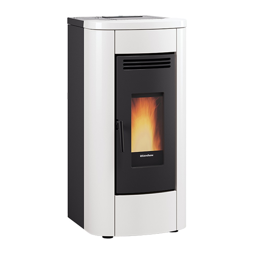 EXTRAFLAME KLAUDIA 5.0 EVO ESTUFA PELLET 8 KW Ø80 DIM AL1017 AN498 PR575 MM