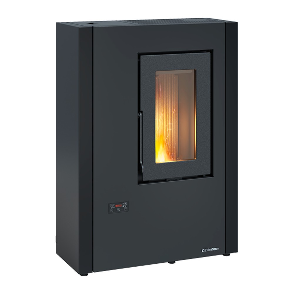 EXTRAFLAME LUISELLA 5.0 MAXI ESTUFA PELLET ESTANCA 7 KW Ø80 DIM AL892 AN639 PR290 MM