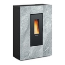 EXTRAFLAME MARILENA PLUS PETRA 5.0.16 ESTUFA PELLET CANALIZABLE 8 KW Ø80 DIM AL1077 AN750 PR347 MM