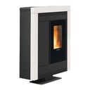 EXTRAFLAME SOUVENIR PLUS STEEL 5.0 ESTUFA PELLET CANALIZABLE 10 KW Ø80 DIM AL1122 AN821 PR343 MM