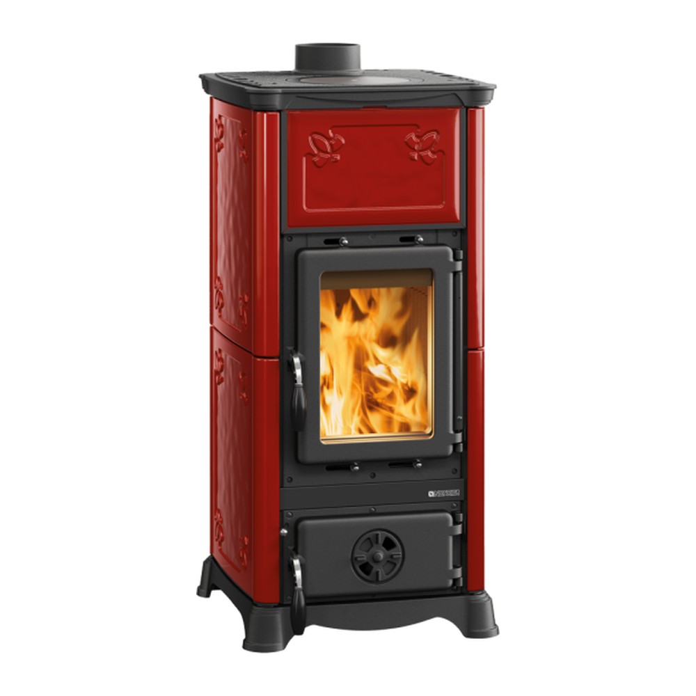 LA NORDICA EMILIANA.165 MAIOLICA ESTUFA DE LEÑA 6,5 KW Ø120 DIM AL1002 AN453 PR490 MM